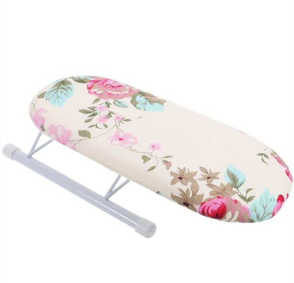 Tabletop Ironing Board with Folding Legs, Flower Pattern Small Ironing Board, Portable Mini Board for Sewing, Craft Room Laundry Rooms Home Travel Use | EZ Auction