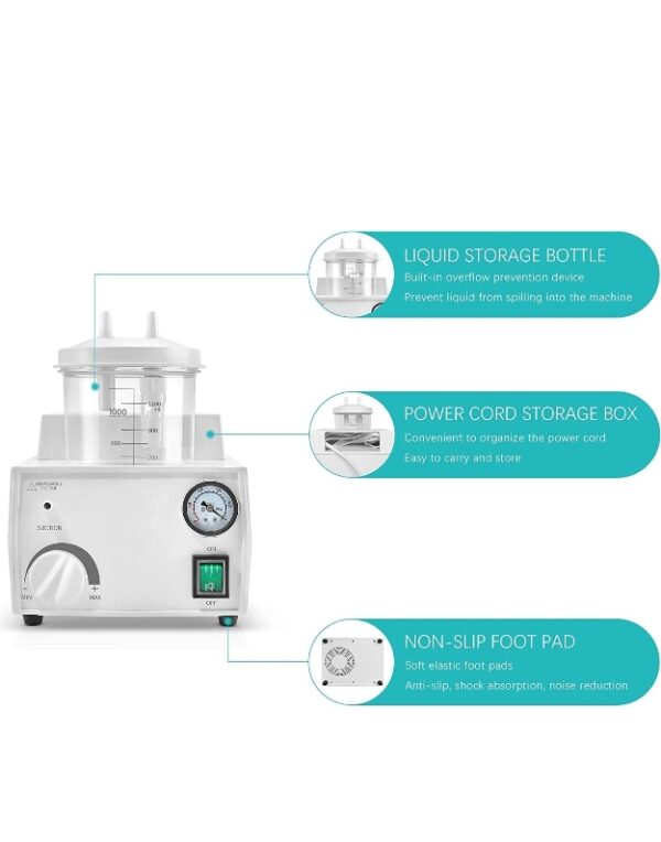 1000ml Portable Veterinary Suction Machine for Home Use 110V | EZ Auction