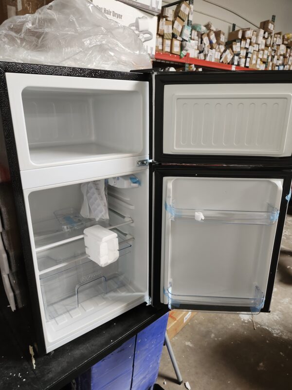 Mini Fridge With Freezer,3.2 Cu.Ft Compact Refrigerator,Mini Refrigerator With 2 Doors For Bedroom,Office,Kitchen,Apartment,Dorm(sliver) | EZ Auction