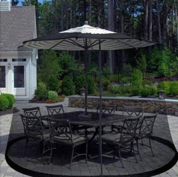 Patio Umbrella Cover Mosquito Netting Screen Light Weight Zippered Mesh Enclosure Cover for Patio Table Umbrella Outdoor Garden-White 300x230cm(118x91in) (Black 300x230cm(118x91in)) | EZ Auction