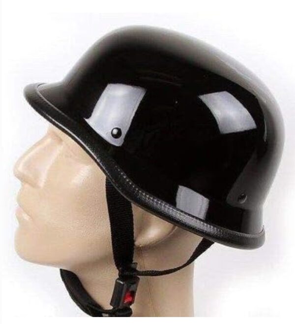 German Flat/Shiny/Matt Black Novelty Skull Cap Half Helmet | EZ Auction