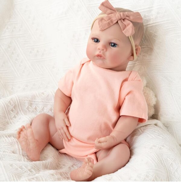 Reborn Baby Dolls - 19 Inch Handmade Baby Girl Realistic Newborn Baby Dolls Silicone Full Body Set with Feeding Kit, Gift for Kids Age 3+ | EZ Auction