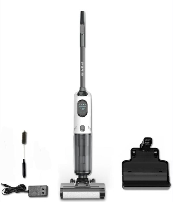 SWEEPBIRD C1 Wet Dry Vacuum Cleaner Cordless, Hardwood Floors Cleaner for Multi-Surface Cleaning with Smart Control & Self-Cleaning System, for Hardwood Tile Floor & Carpet | EZ Auction