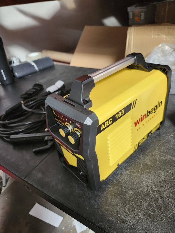 110V/220V arc welding machine,digital display,165A max rod 5/32" heavy duty stick welder,easy welding,design for beginners with Electrode Holder,Work Clamp, Power Adapter and Brush | EZ Auction