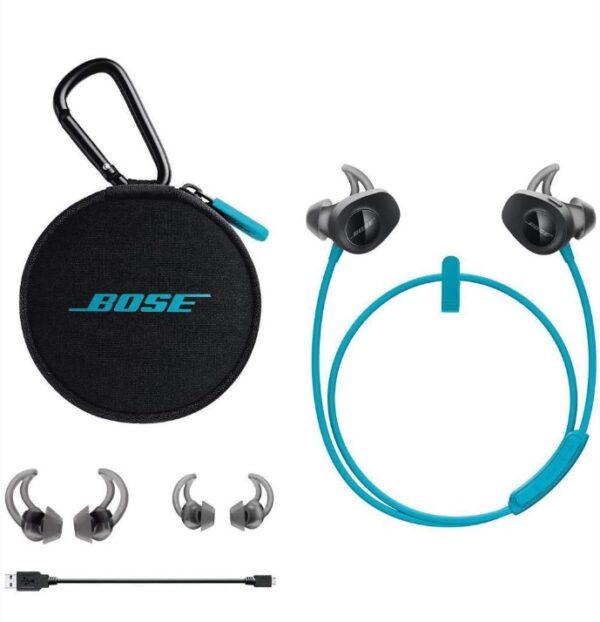 Bose SoundSport Wireless, Sweat Resistant, In-Ear Headphones, Aqua | EZ Auction