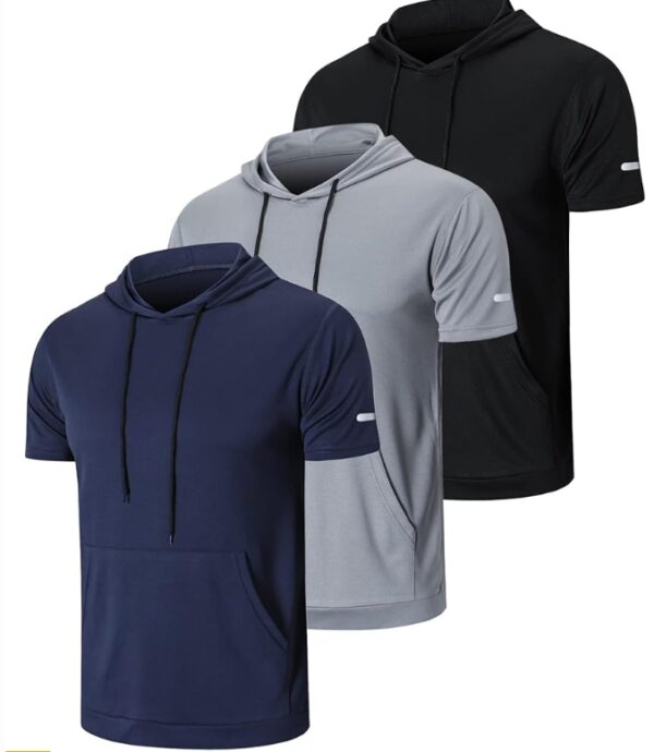 *** SIZE XL *** frueo Men's 3 Pack Workout Shirts Dry Fit Moisture Wicking Short Sleeve Mesh Athletic T-Shirts | EZ Auction