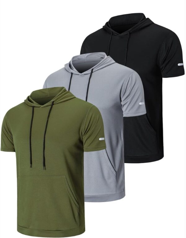 *** SIZE 3XL *** frueo Men's 3 Pack Workout Shirts Dry Fit Moisture Wicking Short Sleeve Mesh Athletic T-Shirts | EZ Auction