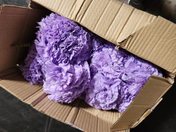 Royal Imports Artificial Carnations, Silk Faux Flowers, for Funeral Arrangements, Wedding Bouquets, Cemetery Wreaths, DIY Crafts - 100 Single 5" Stems - Lavender | EZ Auction