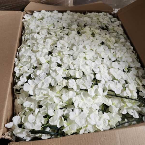 10 Pack Artificial Flower Wall Panels 24" x 16" Flower Wall Mat Romantic Silk Rose Flower Panels for Wedding Party Home DIY Wall Panels Cover Backdrop Decoration (White, 10 pcs/Set) | EZ Auction