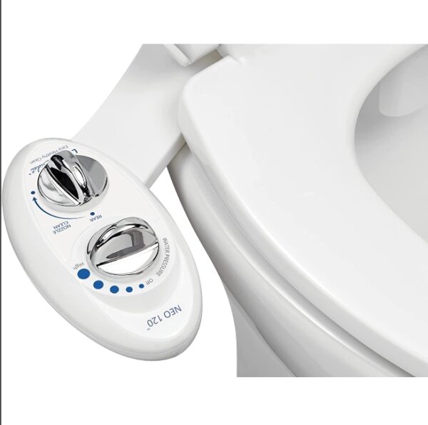 LUXE Bidet NEO 120 - Self-Cleaning Nozzle, Fresh Water Non-Electric Bidet Attachment for Toilet Seat, Adjustable Water Pressure, Rear Wash (White) | EZ Auction