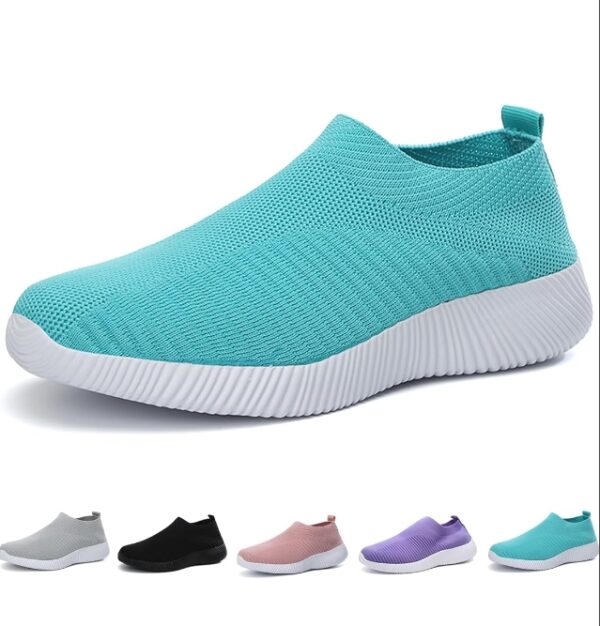 SIZE 8* Women's Knit Slip-on Walking Shoes Lightweight Soft Comfortable Sports Sock Shoe Breathable Casual Running Sneakers | EZ Auction