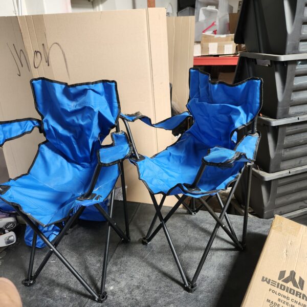 2 Pack Camping Chairs - Lightweight and Supportive Chairs for Teens and Lightweight Individuals - Compact, Durable, and Portable - Ideal for Camping, Hiking, Beach, and Picnics - Carry Bag | EZ Auction