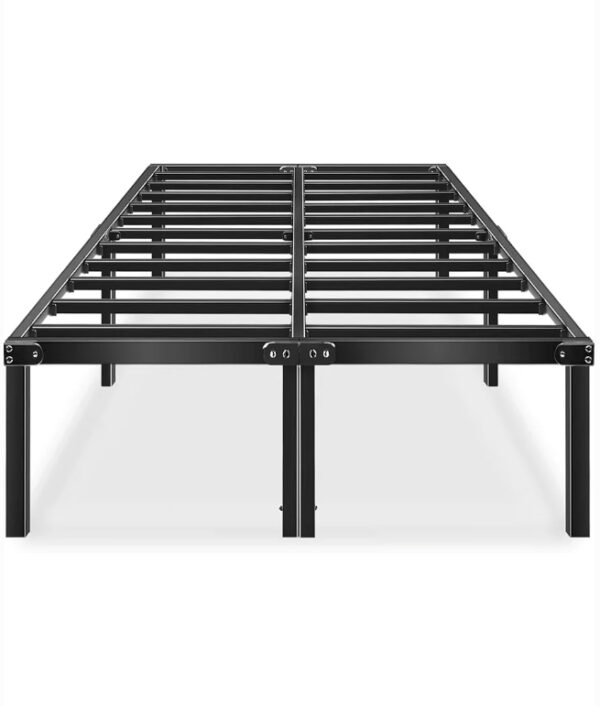 HAAGEEP 18 Inch Queen Bed Frame No Box Spring Needed High Platform Bedframes with Storage Size Black Metal | EZ Auction