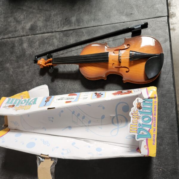 Hey! Play! Kid’S Toy Violin with 4 Adjustable Strings & Bow - Musical Sounds- Realistic-Looking Instrument for Learning Classical Music (80-HM-336840) | EZ Auction