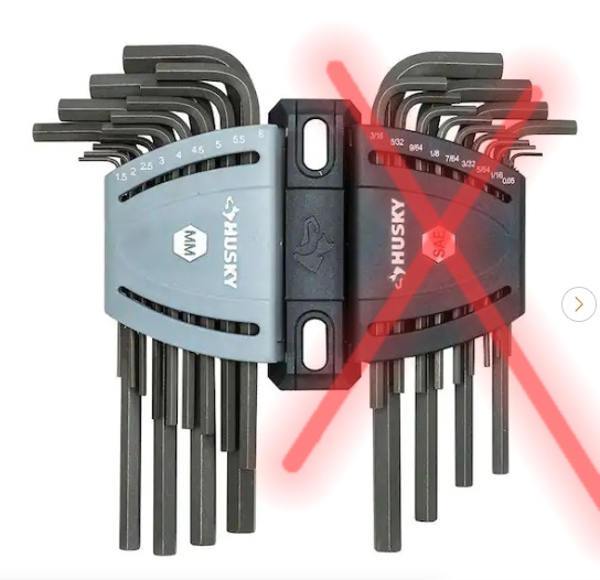Husky SAE, Metric and Torx Folding Hex Key Set (25-Piece) | The