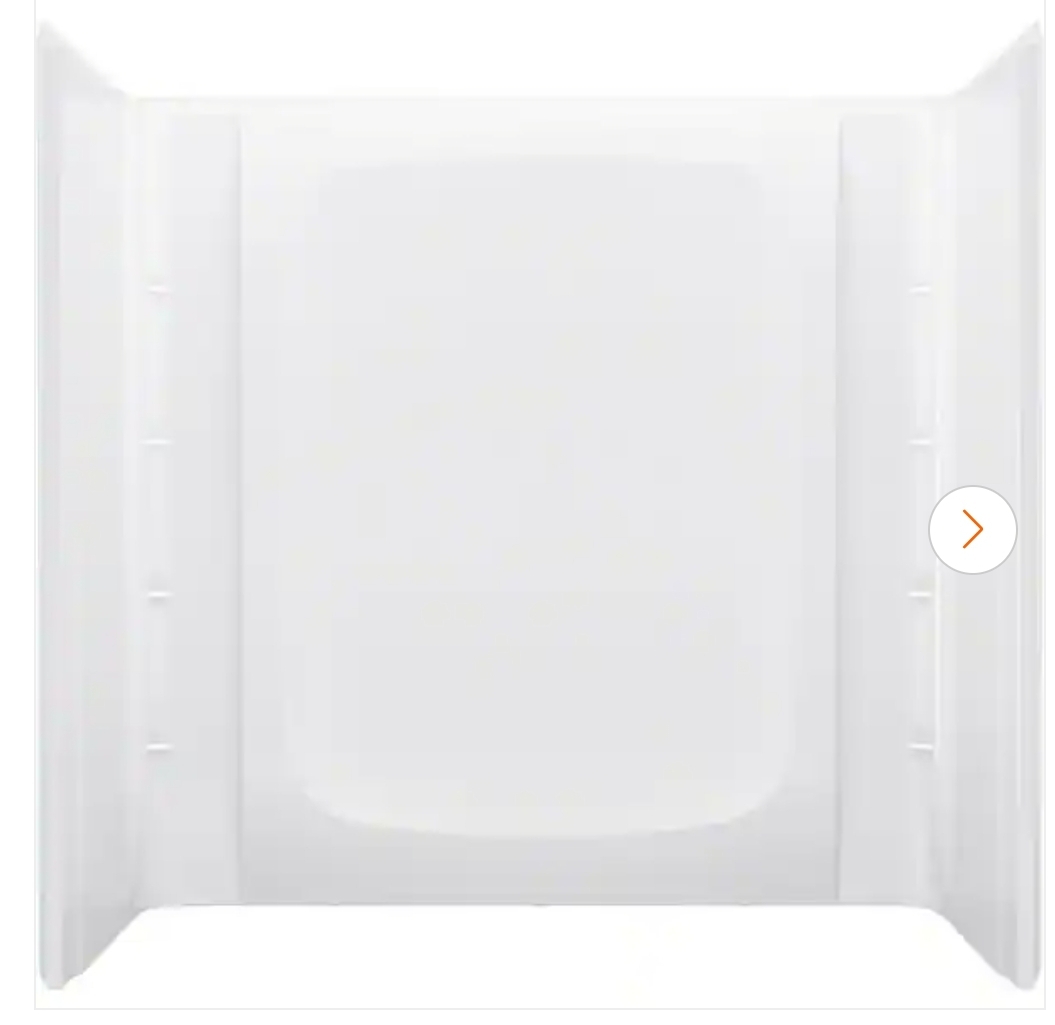 STORE+ 30 in. W x 59.25 in. H Three Piece Direct-to-Stud Tub Alcove Wall Surround in White STORE+ 30 in. W x 59.25 in. H Three Piece Direct-to-Stud Tub Alcove Wall Surround in White