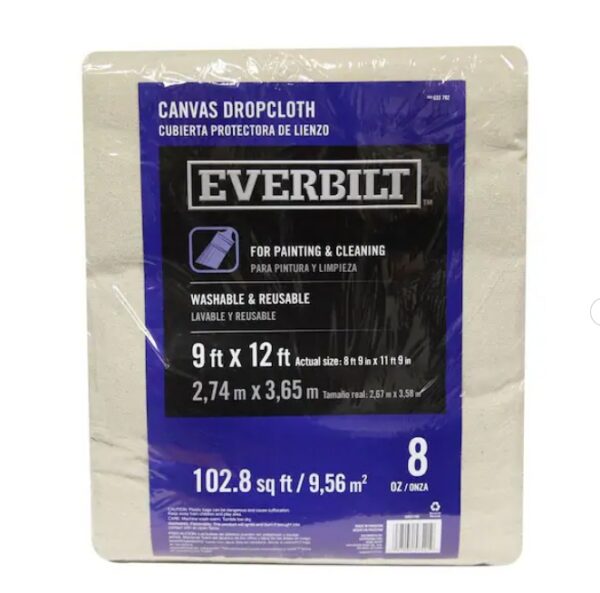 “Everbilt 9 Ft x 12 Ft Canvas Drop Cloth”