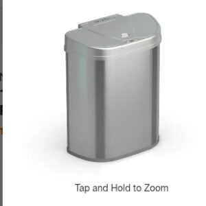 "**USED**NINESTARS 18.5 Gal. Stainless Steel Motion Sensor Recycling Bin"