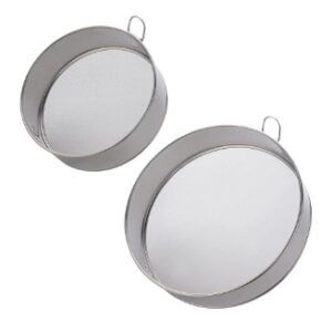 18/10 Stainless Steel Flour Sifter, Kitchen Cake Flour Fine 80 Mesh Strainers Sieve for Baking Cake Bread