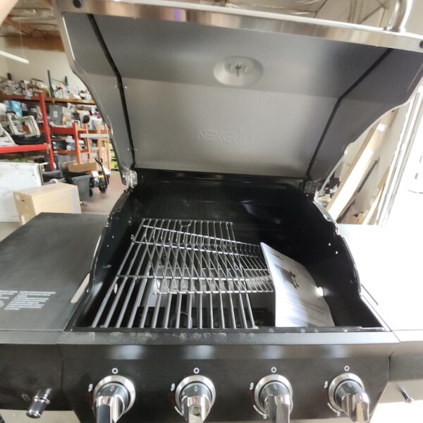 Nexgrill 4-Burner Propane Gas Grill in Black with Stainless Steel Main Lid - Image 4