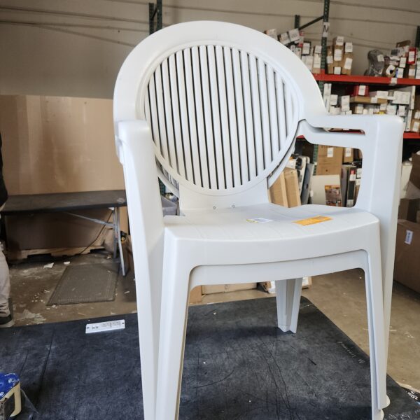 SET OF 2 Fidji High Back Resin Outdoor Dining Chair - Image 3