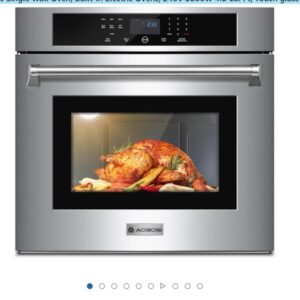 AAOBOSI 30'' Electric Single Wall Oven, Built-in Electric Ovens, 240V 3800W 4.8 Cu. Ft, Touch glass control panel