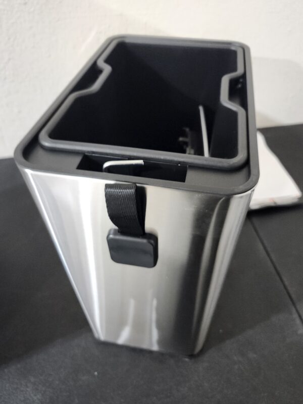 “**LID IS BROKEN* StyleWell 2.6 Gal. Stainless Steel Slim Step-On Trash Can” - Image 2