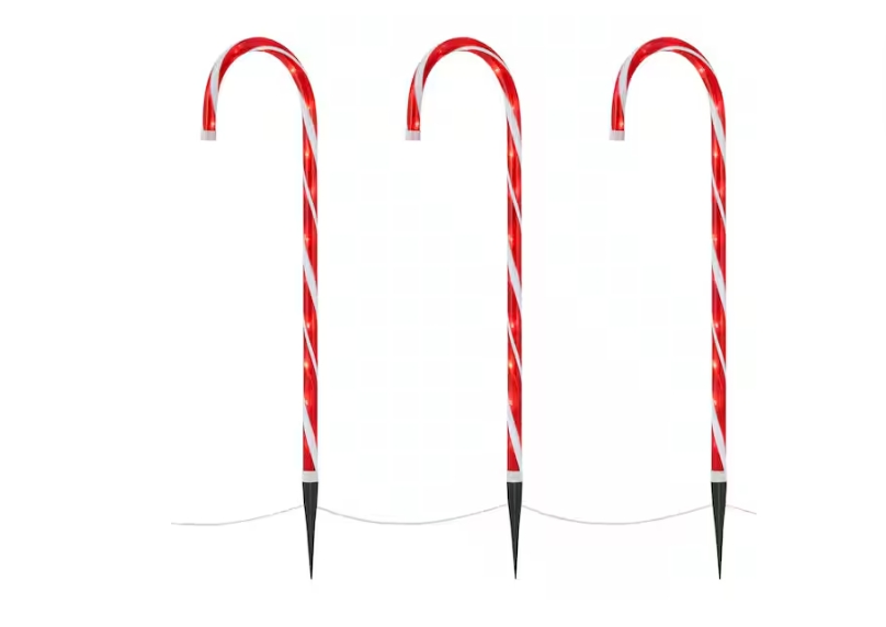 "**USED**Home Accents Holiday 3 ft. Warm White Candy Cane LED Pathway ...