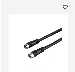 ( NEW) **SIZE: 50 ft.** Commercial Electric  Black 18-Gauge RG6 Coaxial Cable