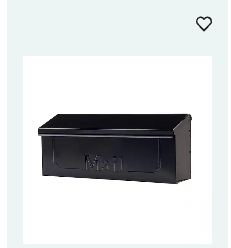 "**SCRATCHED** Architectural Mailboxes Townhouse Black, Small, Galvanized Steel, Horizontal, Wall Mount Mailbox"
