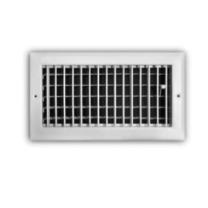 "Everbilt 12 in. x 6 in. 1-Way Steel Adjustable Wall/Ceiling Register in White"