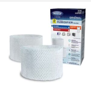 "BestAir H75 Value Humidifier Wick Filter for Holmes, Vissani, Bionaire, Sunbeam (2-Pack)"