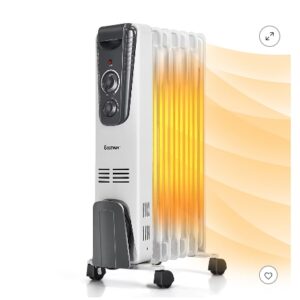 **OPEN BOX** Costway 1500W Electric Oil Filled Radiator Space Heater 5.7 Fin Thermostat Room Radiant