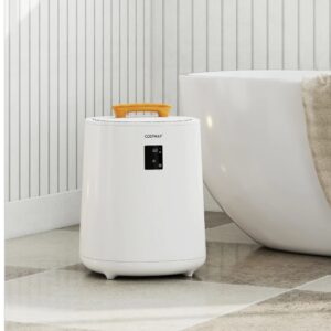 Costway ES10554US-WH 18 Liter Large Towel Warmer with LED Display & Auto Shut off, White