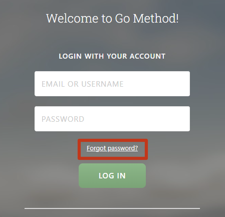 The login screen. The Forgot Password link is outlined in red.