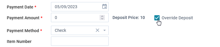 Add a Payment Tool showing the Payment Amount