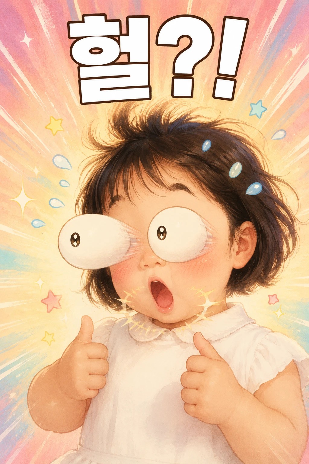 아기 충격 표정 4단계 카드