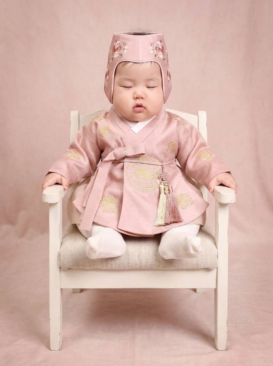 분홍 조바위 공주