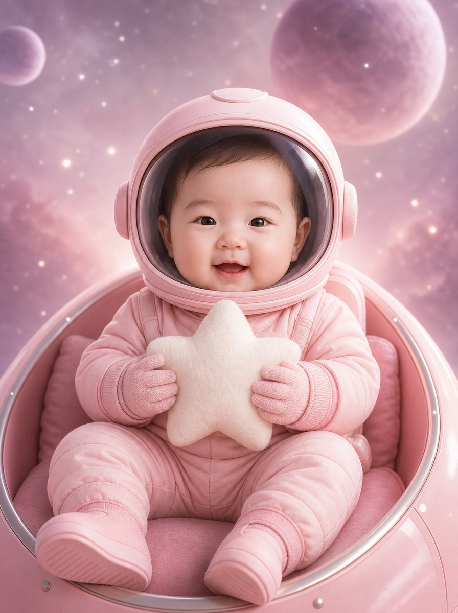 우주비행사 베이비 (분홍 우주)