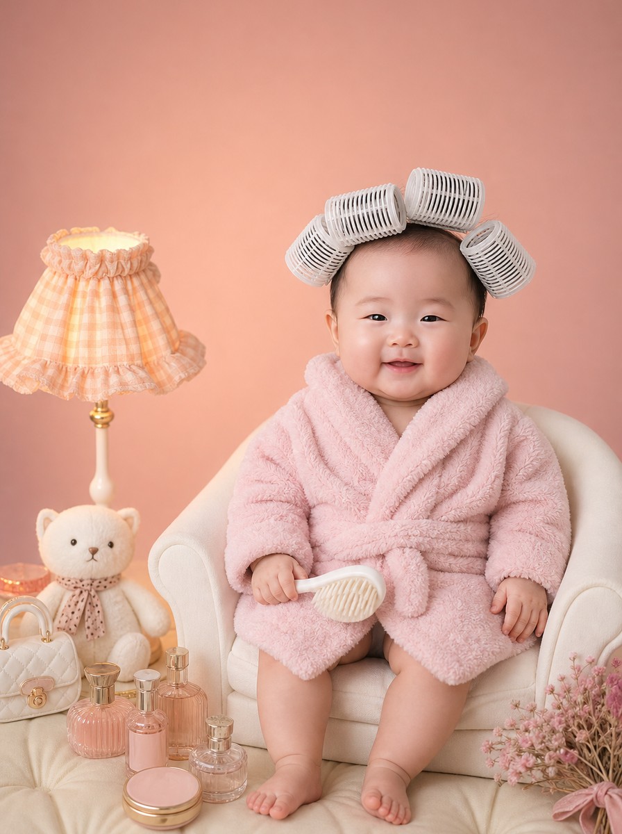 스파 베이비 (핑크 + 살구 톤)