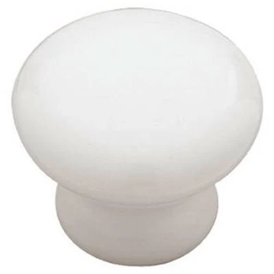 2PK 1-1/4"WHT Cera Knob