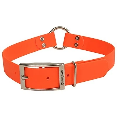 Waterproof Dog Collar, Orange, 1" X 22" With Safety Ring