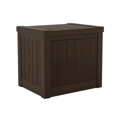 22-gallon Small Java Resin Deck Box For Indoor & Outdoor Storage