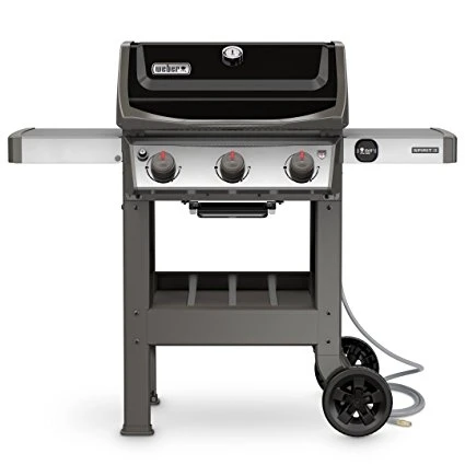 Spirit II E-310 3-Burner Natural Gas Grill, 30,000 BTU, Black
