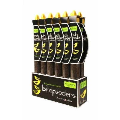 Pre-Filled Finch Bird Feeder with 8 Ounce Capacity for Outdoor Use