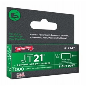 Staples, JT-21, .25-In., 1000-Pk.