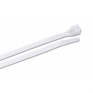 Self-locking Nylon Cable Tie Assortment, 500-piece, Natural Color