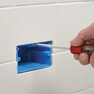 Adjust-a-box Electrical Box, Horizontal Single-gang, Non-metallic, 21 Cu In