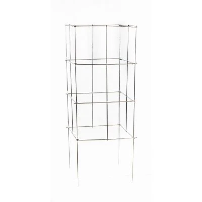 Heavy Duty Square Tomato Cage, Galvanized, 42-In.