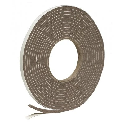 Brown Vinyl Clad Foam Weather Seal For Doors And Windows 17 Ft. L X 0.19 In.